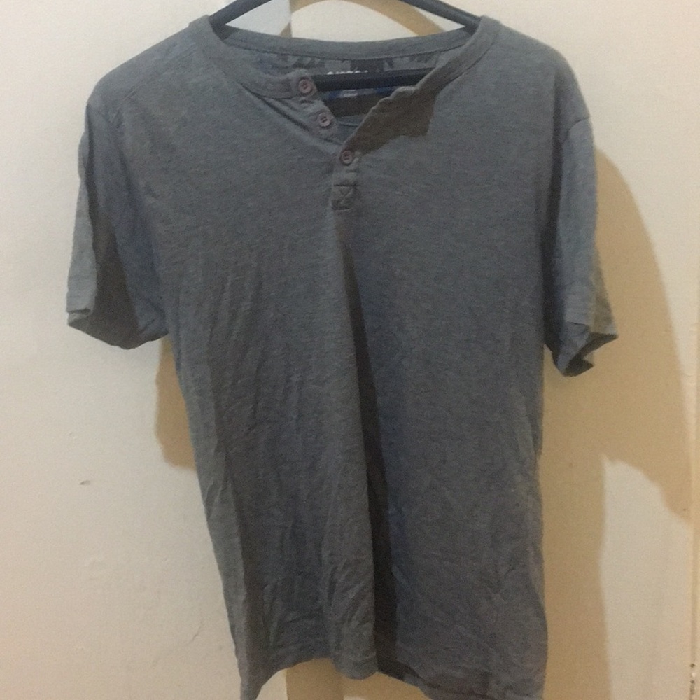 Gray 3 button shirt